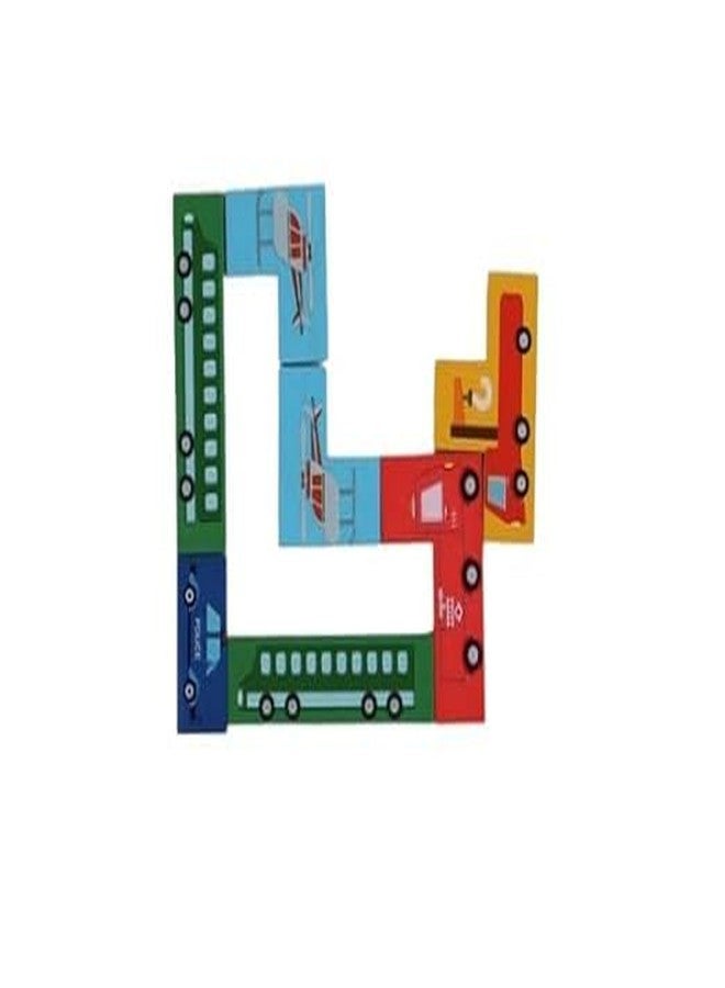 NEKSTY Wooden Traffic and Animals Pegged Knob Toy Combo | 2 Sets with 18 Pieces | Perfect for Toddlers 2+ | Develops Fine Motor Skills Shape Recognition and Imagination | Safe and Durable Toy - Image 4